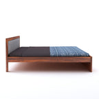 Sheesham Wood King Size Bed Without Storage Wooden Headboard Cushion Cot Double Bed Furniture for Bedroom Living Room Home