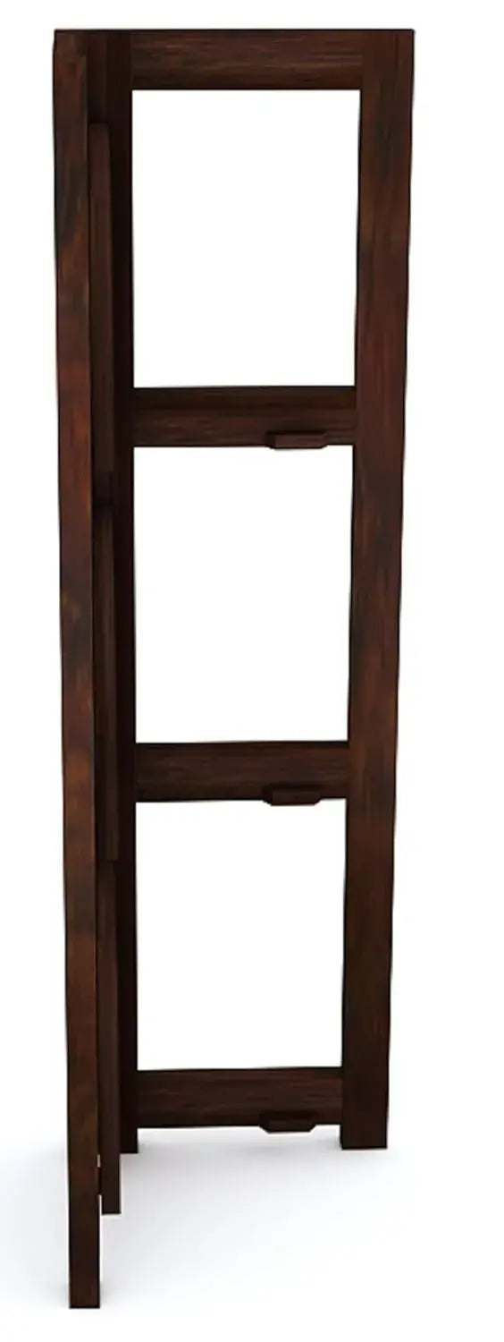 3 Tier Corner Shelf & Bookshelf - Walnut Finish