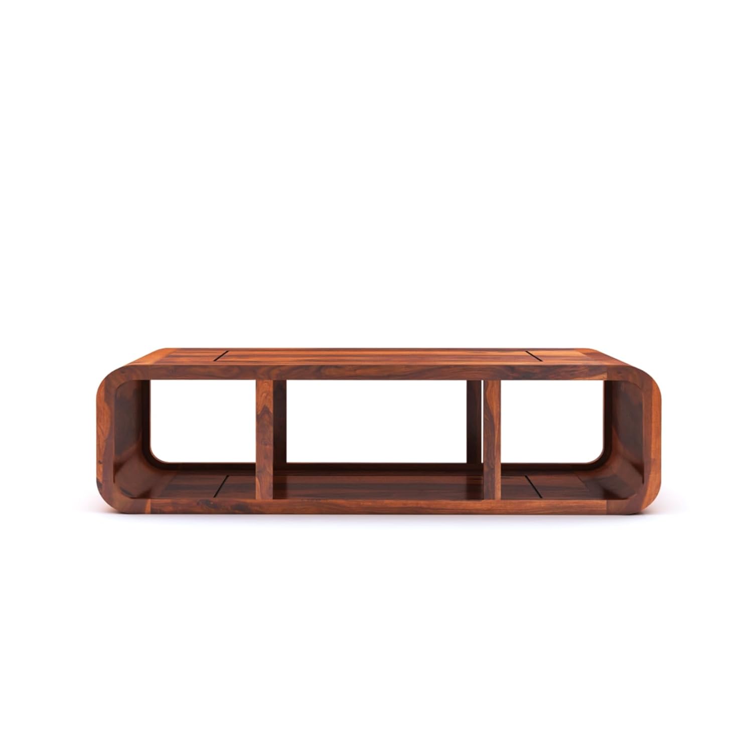 Sheesham Wood Center Coffee Table with Shelf Storage Wooden Teapoy Tea Table for Living Room Home and Office