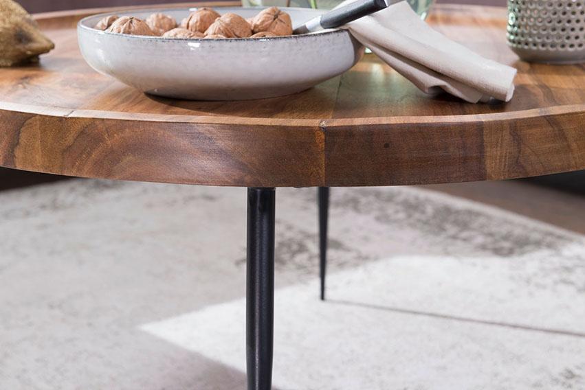 Solid Wood Indiana Lass Round Coffee Table