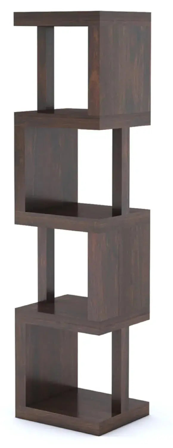 Zig Zag Wall Shelves Hanging Shelf - Walnut Finish