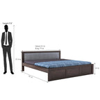 Sheesham Wood King Size Bed Without Storage Wooden Headboard Cushion Cot Double Bed Furniture for Bedroom Living Room Home