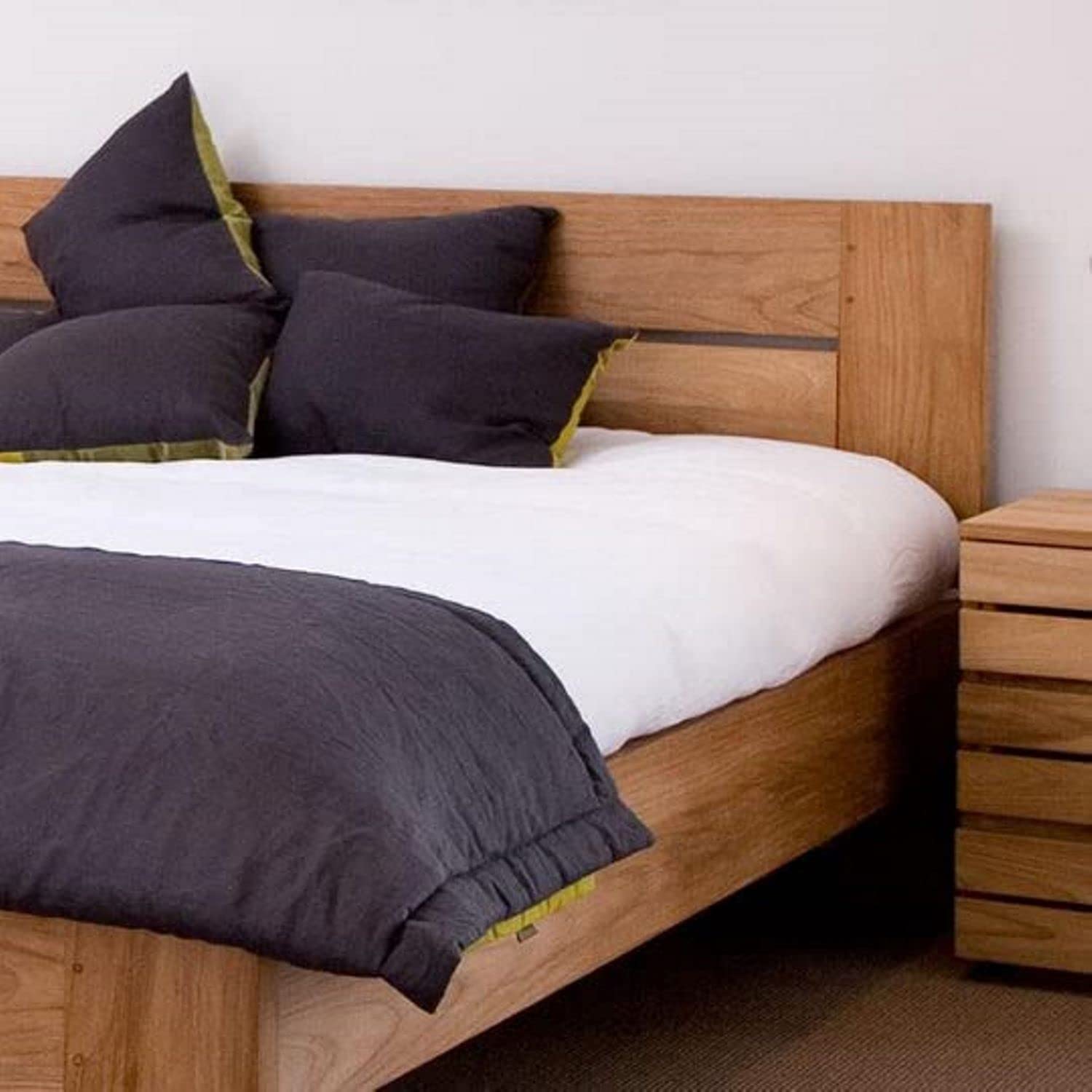 Sheesham Wood Queen Size Double Bed Without Storage for Bedroom Living Room Hotel Wooden Cot Palang Furniture
