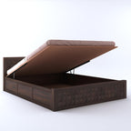 Sheesham Wood King Size Bed with Box Storage and Headboard | Durable Wooden Double Bed Cot Palang Furniture for Bedroom, Living Room, Guest Room, Hotels and Home