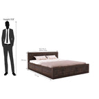 Sheesham Wood Queen Size Bed with Box Storage and Headboard | Durable Wooden Double Bed Cot Palang Furniture for Bedroom, Living Room, Guest Room, Hotel and Home