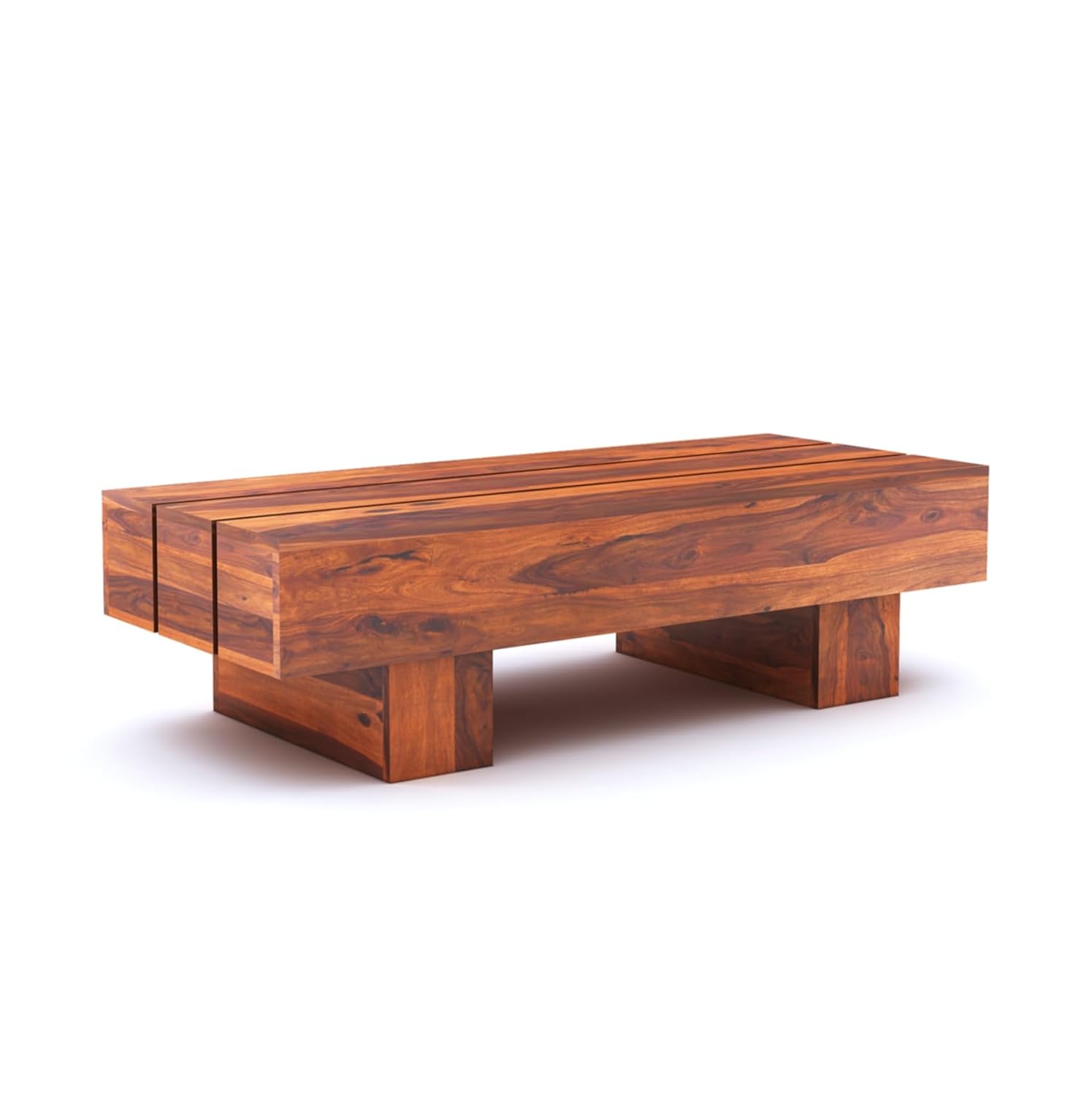 Sheesham Wood Center Coffee Table for Living Room Hall Wooden Teapoy Tea Tables Furniture for Office Bedroom & Outdoor Hall