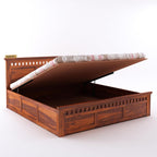 Sheesham Wood King Size Kuber Bed with Box Storage for Bedroom Living Room Home Hotel Wooden Double Bed Cot Palang Furniture