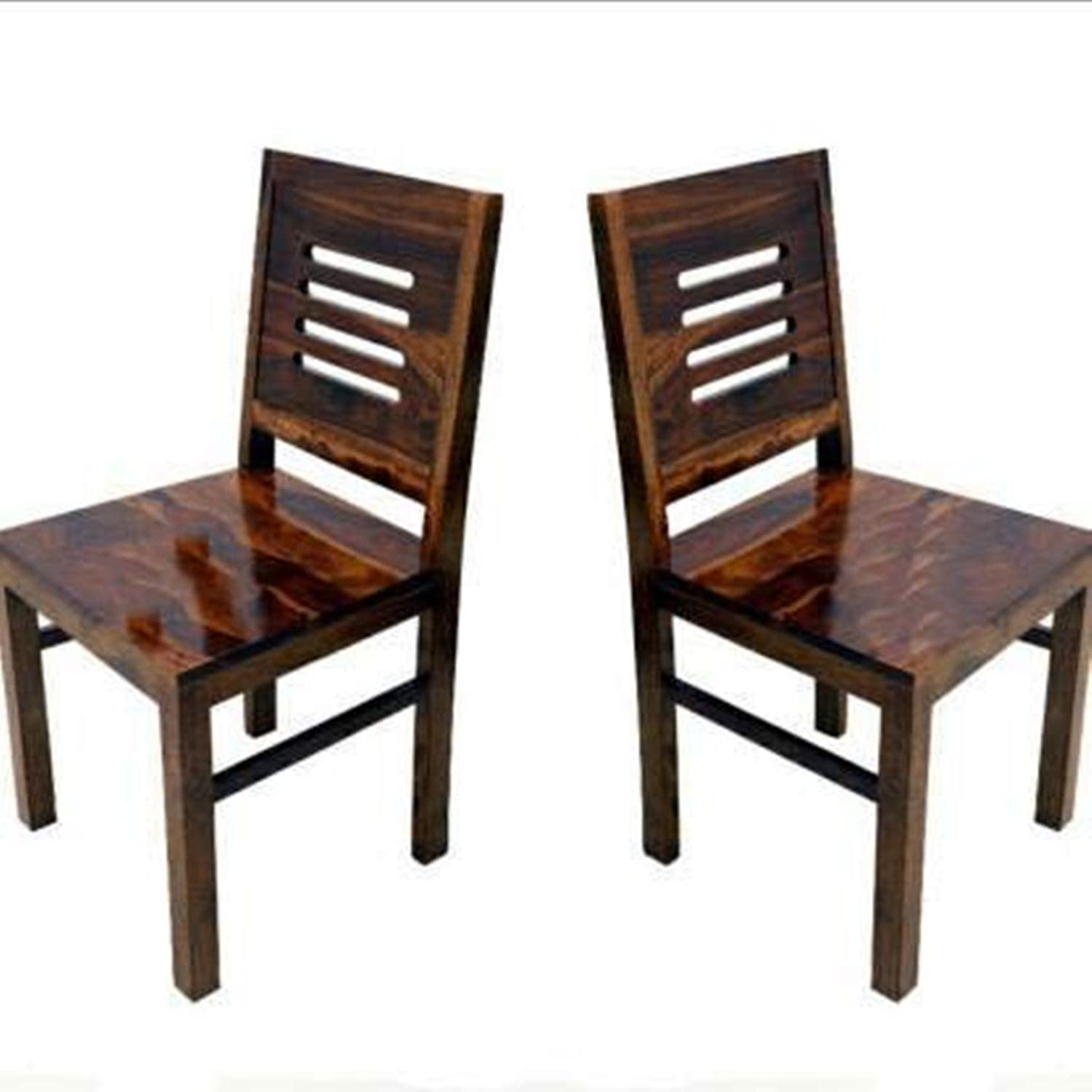 Goyal Handicraft Sheesham Wood Dining Chair Set of 2 for Home Hall Hotel Living Room Dining Room & Restaurants Wooden Seating Chairs Solid Wood Study Chair Furniture - (Brown Finish)