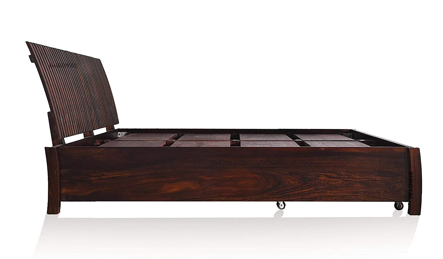 Sheesham Wood Queen Size Bed with Storage for Bedroom Living Room Home Hotel Wooden Double Bed Cot Palang Furniture