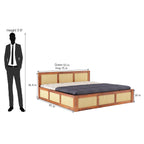 Sheesham Wood King Size Bed with Box Storage for Bedroom Home Living Room Hotel Wooden Double Bed Cot Palang Furniture