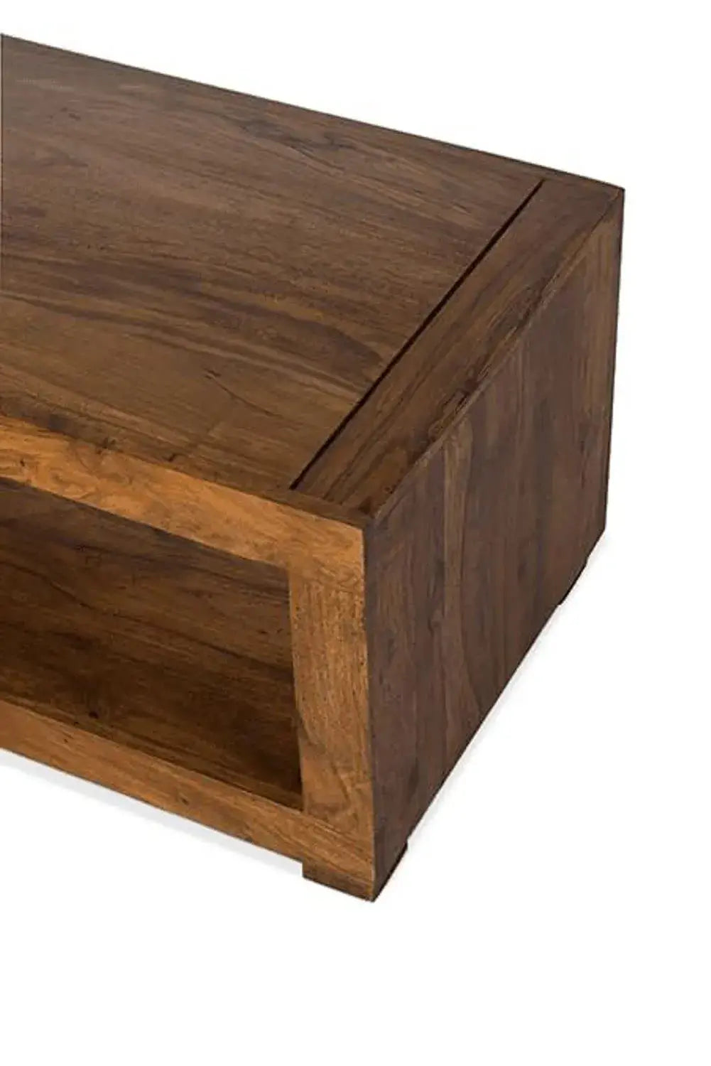 Coffee Table With Shelf Storage | Natural_Finish