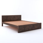 Sheesham Wood Queen Size Bed with Box Storage and Headboard | Durable Wooden Double Bed Cot Palang Furniture for Bedroom, Living Room, Guest Room, Hotel and Home