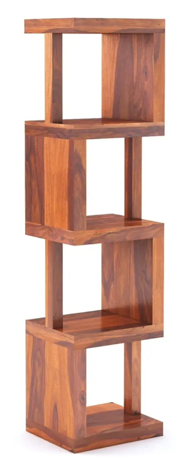 Zig Zag Wall Shelves Hanging Shelf - Honey Finish