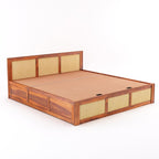 Sheesham Wood King Size Bed with Hydraulic Storage Wooden Double Bed Cot Palang Furniture for Bedroom Living Room Home Furniture