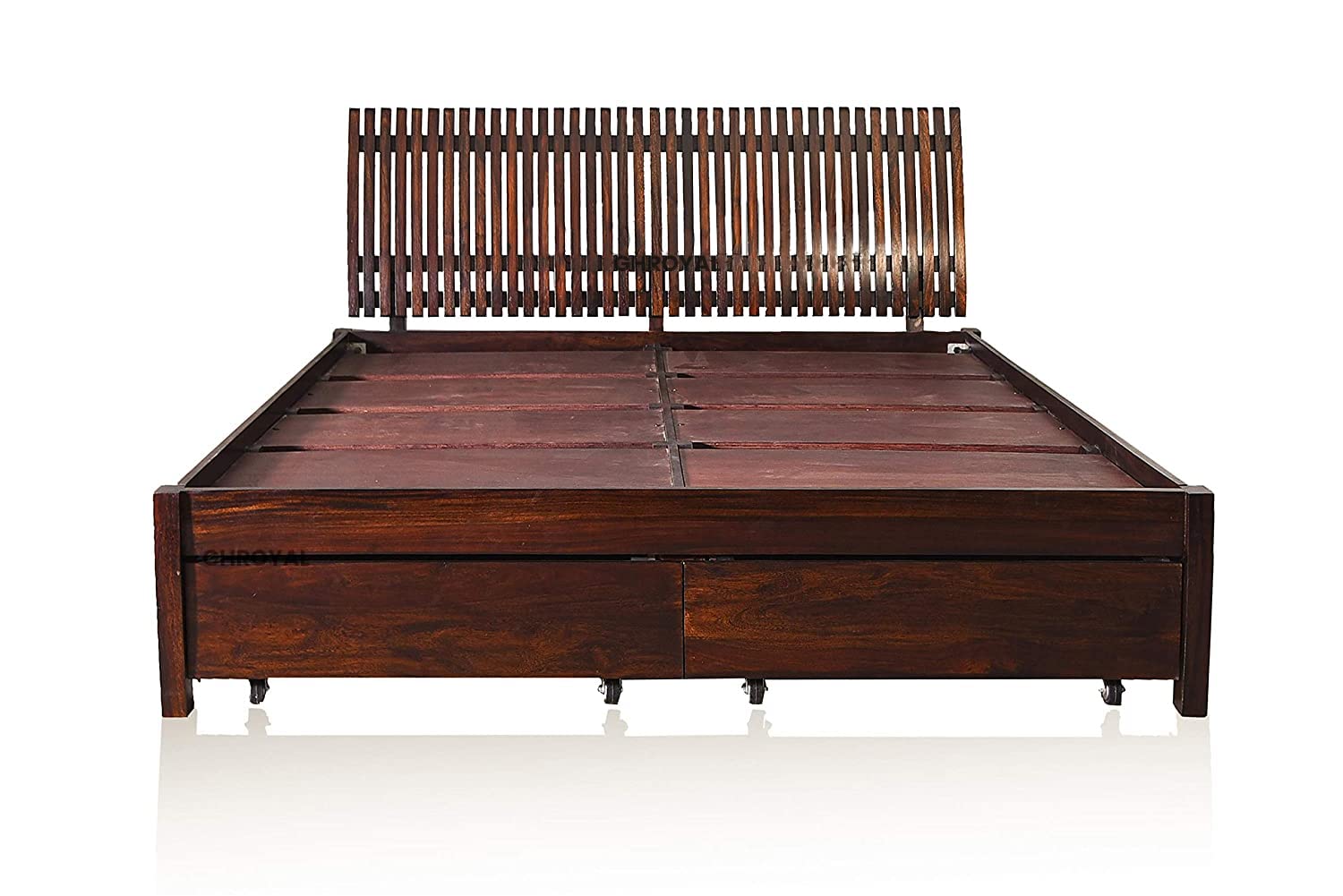 Sheesham Wood Queen Size Bed with Storage for Bedroom Living Room Home Hotel Wooden Double Bed Cot Palang Furniture