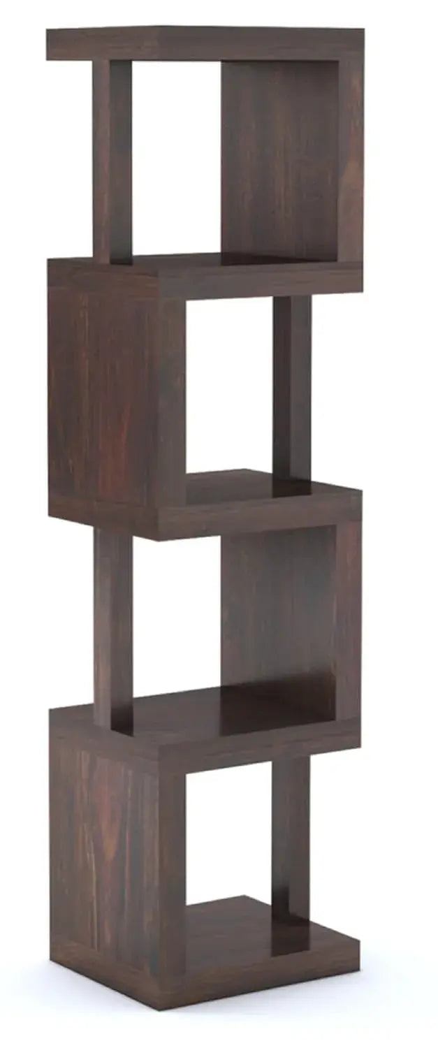 Zig Zag Wall Shelves Hanging Shelf - Walnut Finish