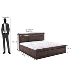 Sheesham Wood King Size Kuber Bed with Box Storage for Bedroom Living Room Home Hotel Wooden Double Bed Cot Palang Furniture