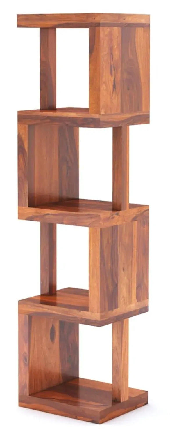 Zig Zag Wall Shelves Hanging Shelf - Honey Finish
