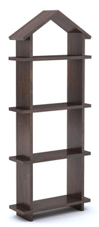 GHROYAL Sheesham Wood Hut Shape Wall Shelves Wall Mounted Display Rack Storage Organizer Corner Hanging Shelf for Living Room Bedroom Home Office D�cor