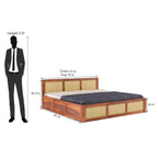 Sheesham Wood King Size Bed with Hydraulic Storage Wooden Double Bed Cot Palang Furniture for Bedroom Living Room Home Furniture