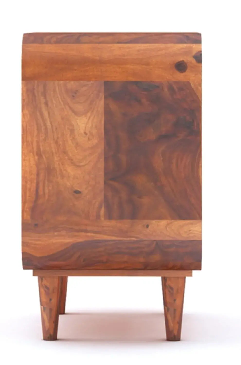 Sheesham Wood Bedside End Table - Honey Finish
