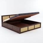 Sheesham Wood Queen Size Bed with Hydraulic Storage Wooden Double Bed Cot Palang Furniture for Bedroom Living Room Home Furniture