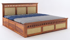 Sheesham Wood King Size Kuber Bed with Storage for Bedroom Living Room Home Hotel Wooden Double Bed Cot Palang with Box Storage Furniture