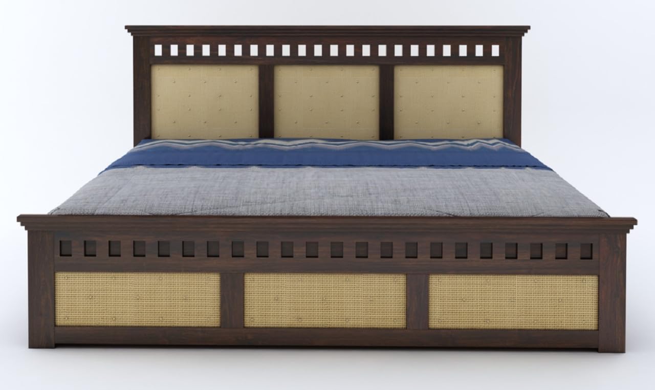 Wooden Double Cot Bed With Storage