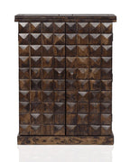 Sheesham Wooden Bar Cabinet with Storage Mini Bar Cabinet Wine Storage Rack Furniture for Living Room Home Hotel & Restaurant