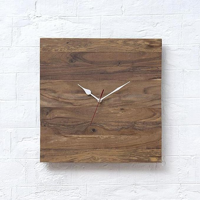 Sheesham Wood Analog Wall Clock Modern