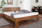 Queen Size Double Bed Without Storage | Stone Finish