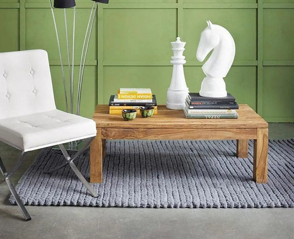 Coffee Table Without Rug Coffee Table Without Storage | Honey Finish – Goyal Handicraft