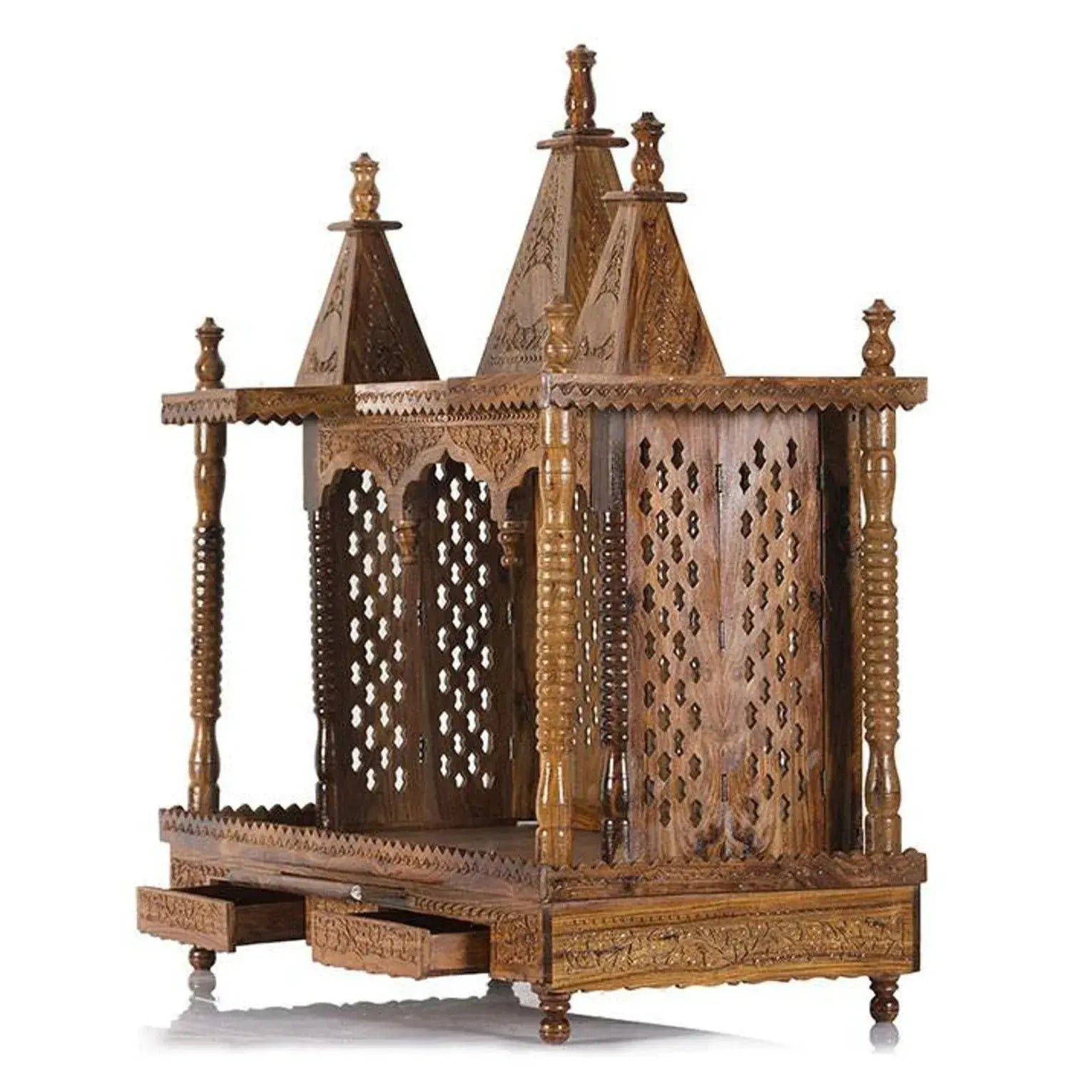 Sheesham Wood Wall Mount Temple - Design 2