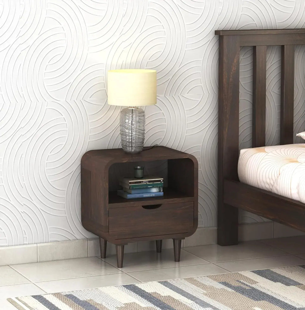 Sheesham Wood Bedside End Table