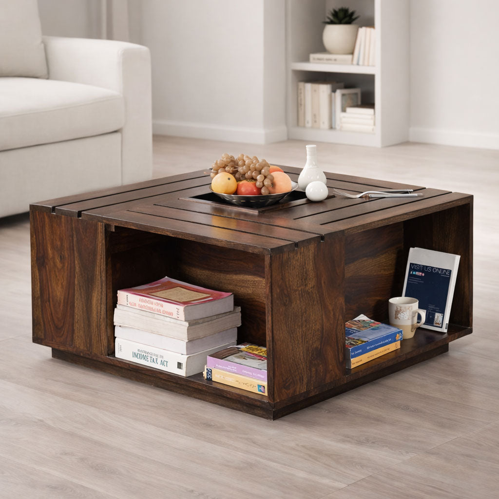 Coffee Table For Living Room | Walnut Finish