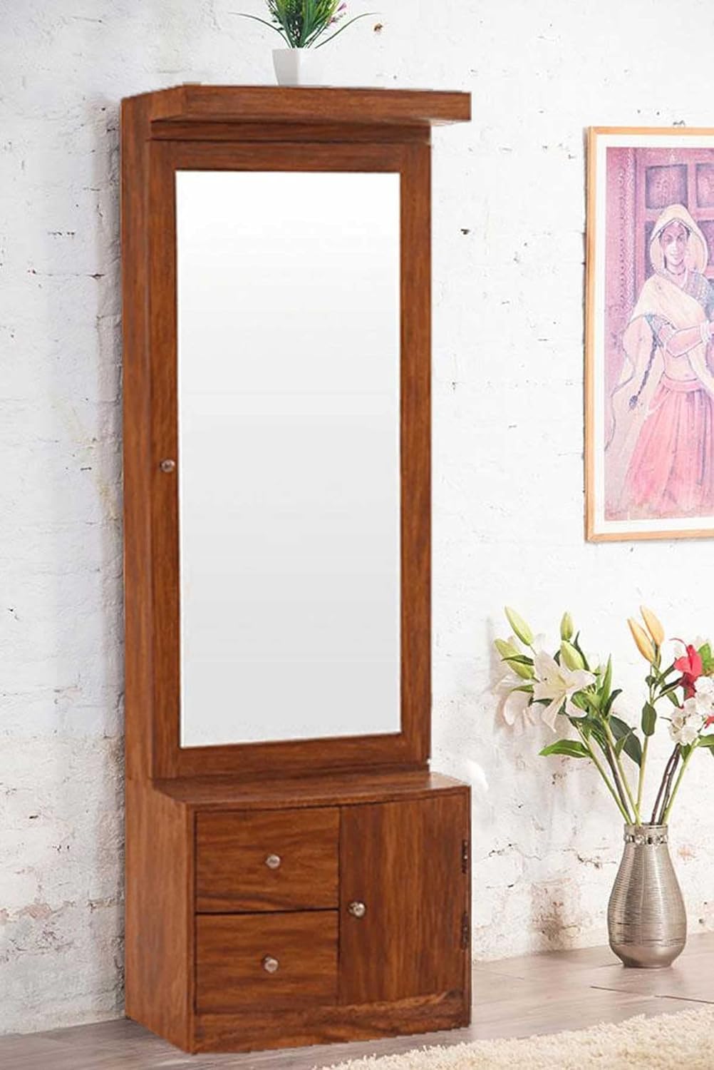 Dressing Table With Mirror - Bronze 1 Drawer