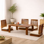 Japanese 4 Seater Dining Table | Honey Finish