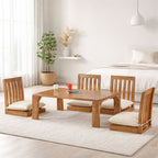 Japanese 4 Seater Dining Table | Stone Finish