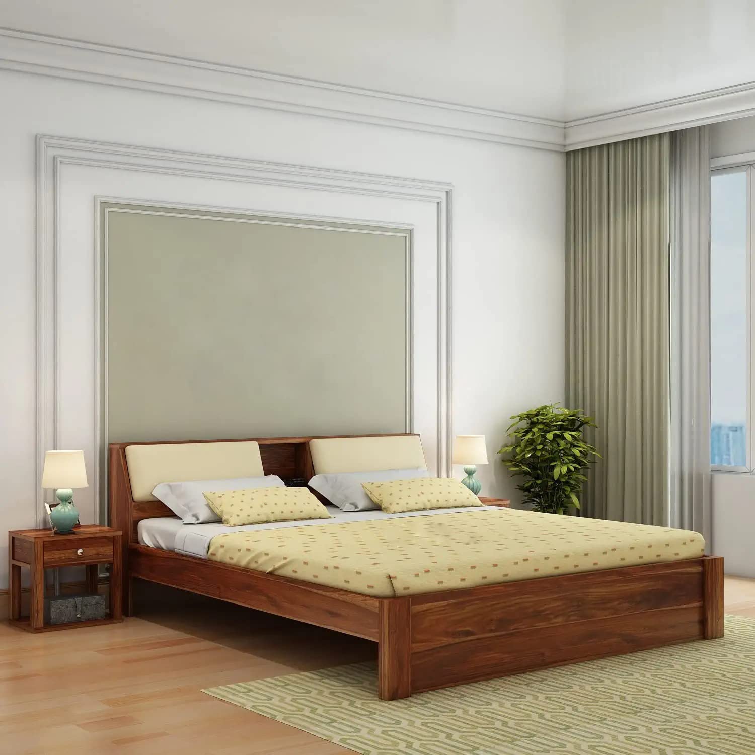 Queen Size Bed With Headboard Storage