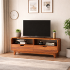 Sideboard Low Height TV Cabinet - Honey Finish - Small Size