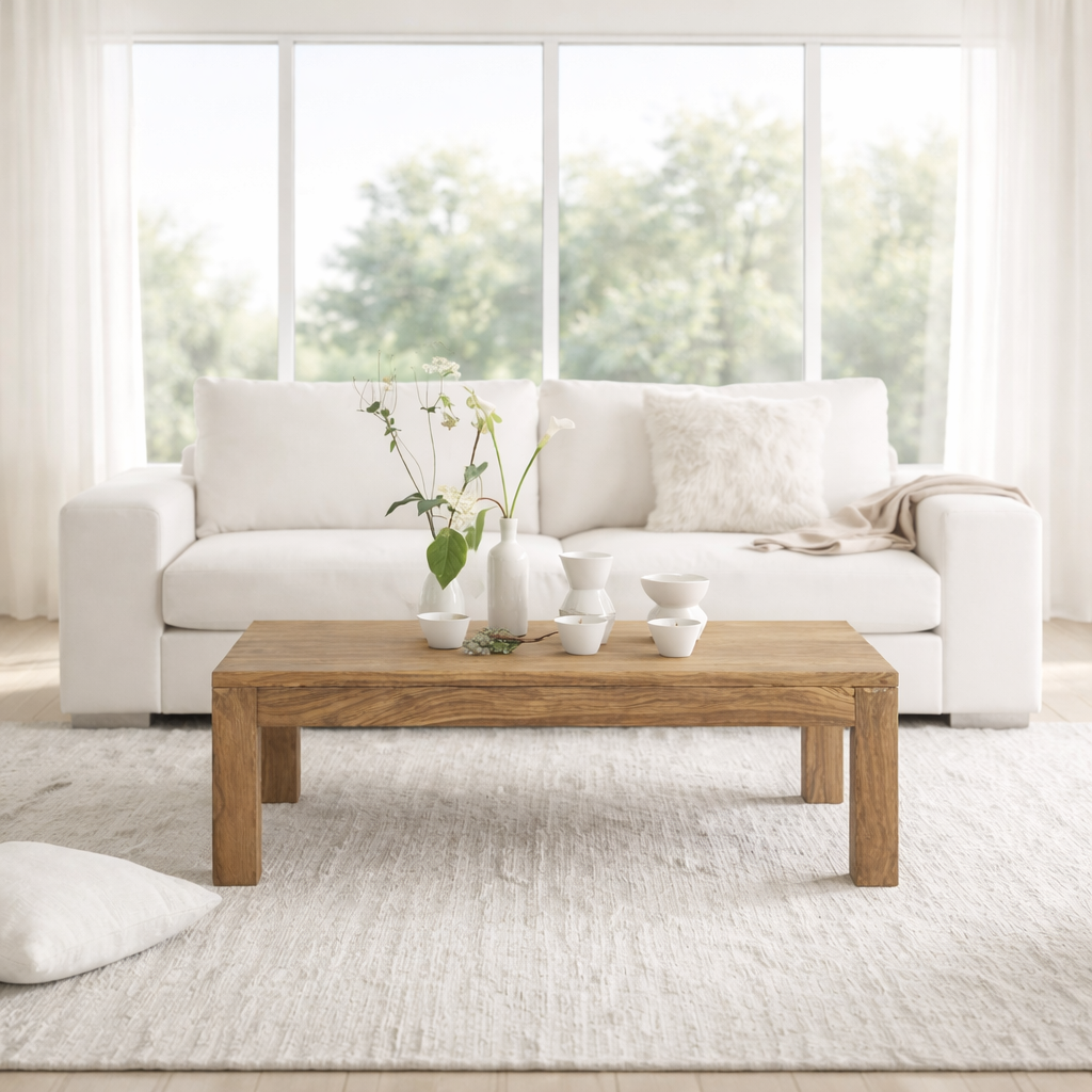 Sheesham Wood Coffee Table Without Storage Wooden Teapoy Tea Table Center Table Furniture for Bedroom Living Room Home and Office