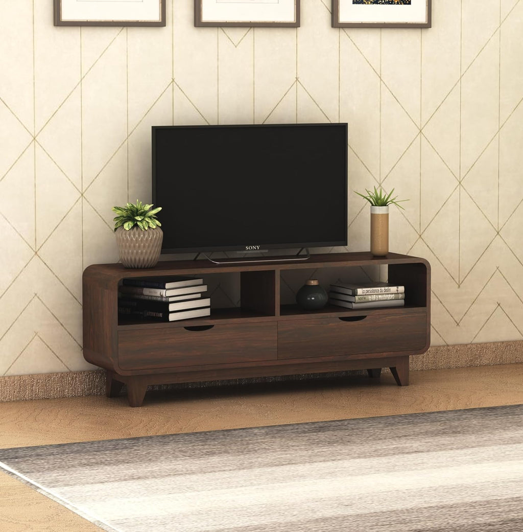 Sideboard Low Height TV Cabinet - Walnut Finish - Small Size