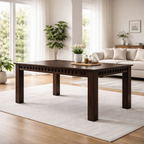 Solid Wood Kuber Dining Table - Walnut Finish