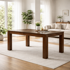 Solid Wood Romeo Dining Table - Walnut Finish
