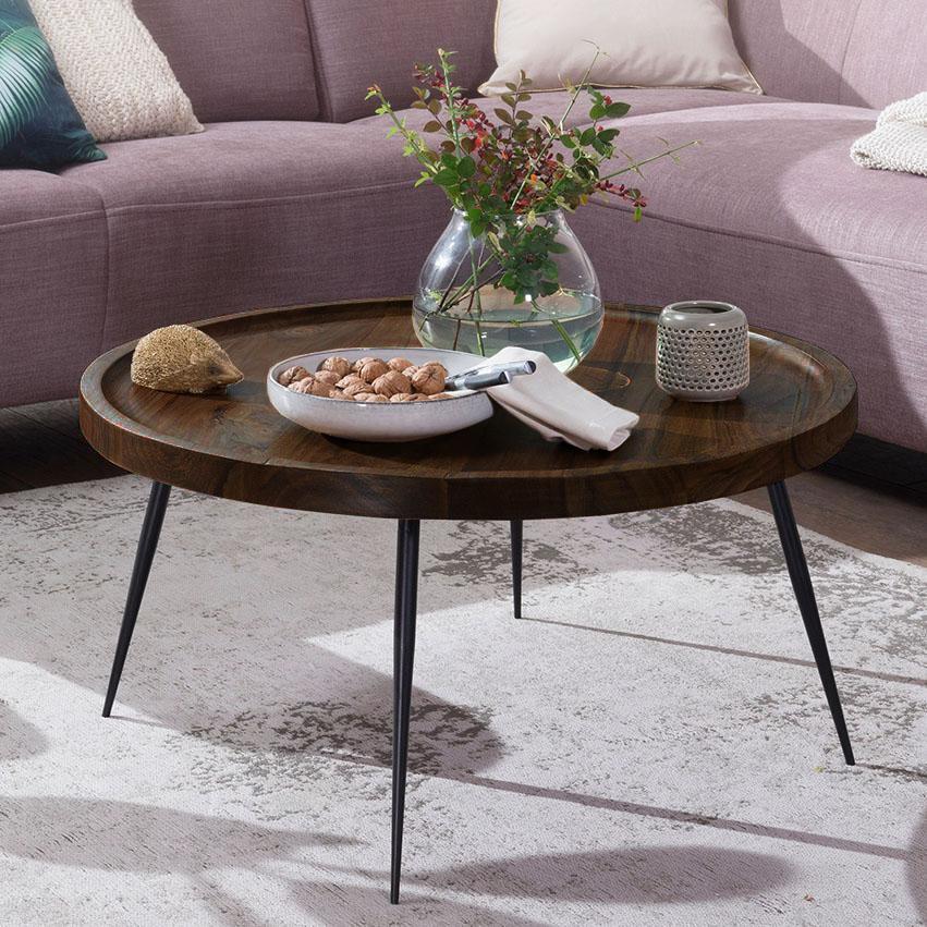 Solid Wood Indiana Lass Round Coffee Table