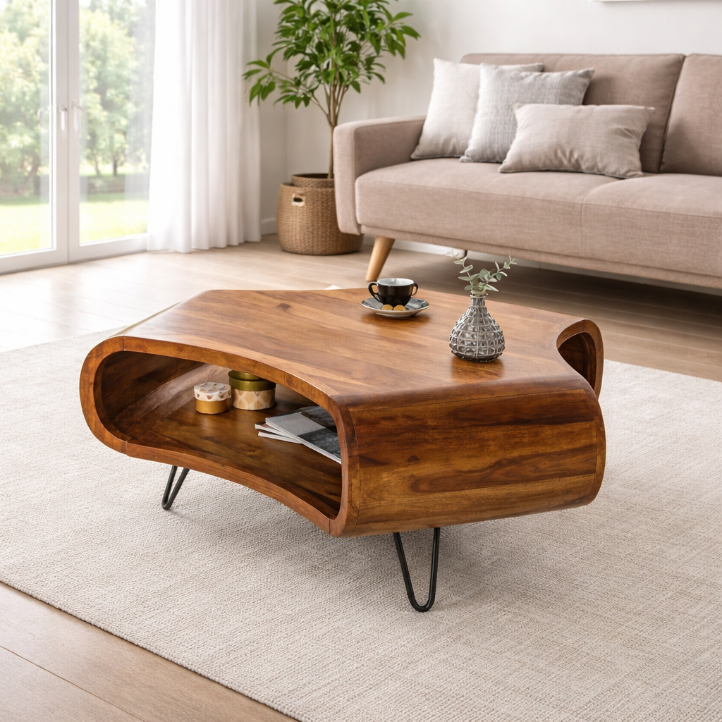 Wooden Coffee Table | Honey_Finish1